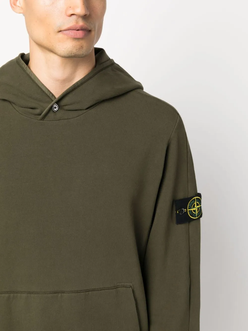 Stone Island Olive Hooded Sweatshirt 61252