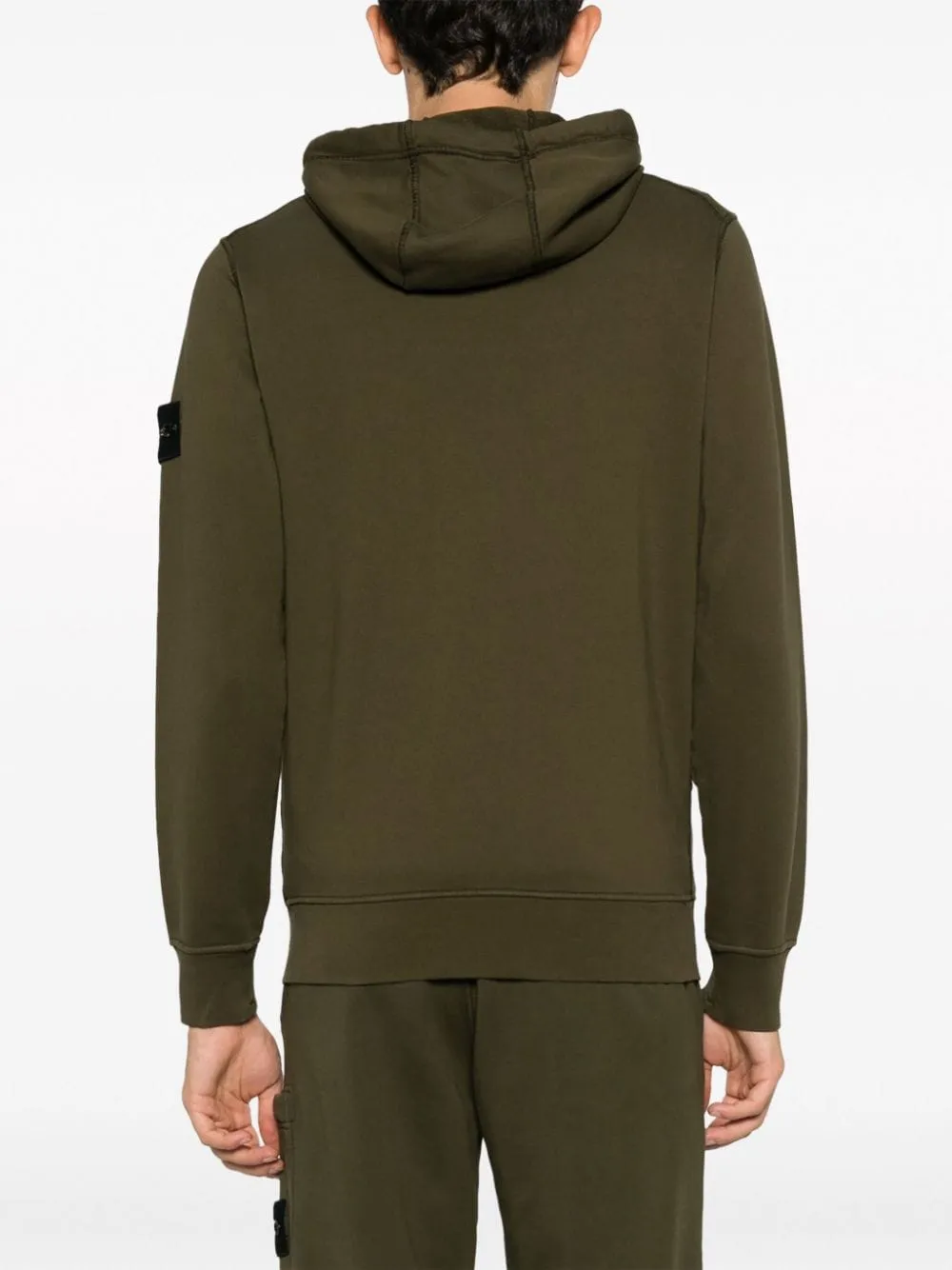 Stone Island Olive Zip Hoodie Sweatshirt