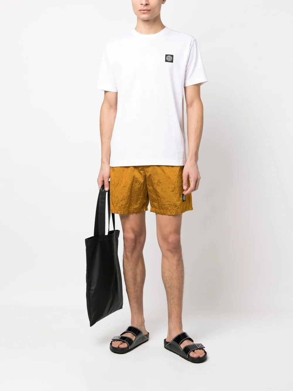 stone island shirt white