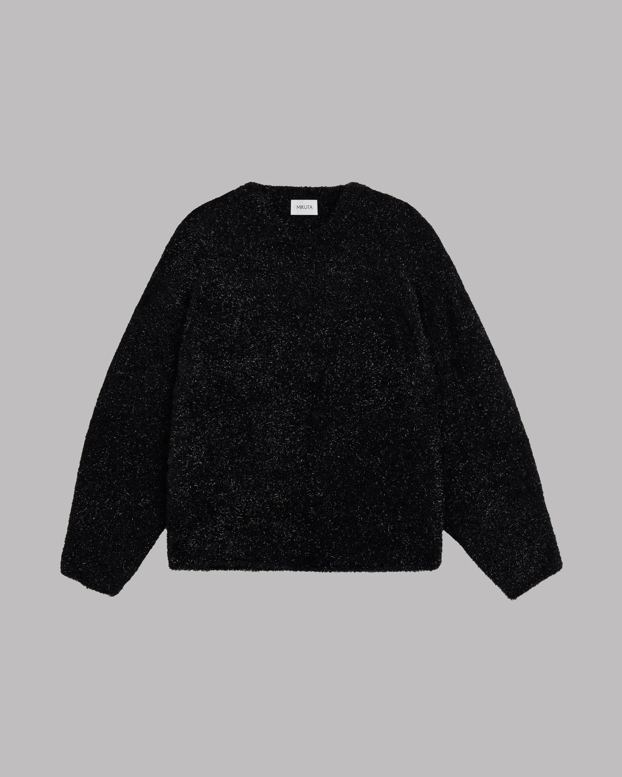 The Black Sparkly Fluffy Knit Sweater