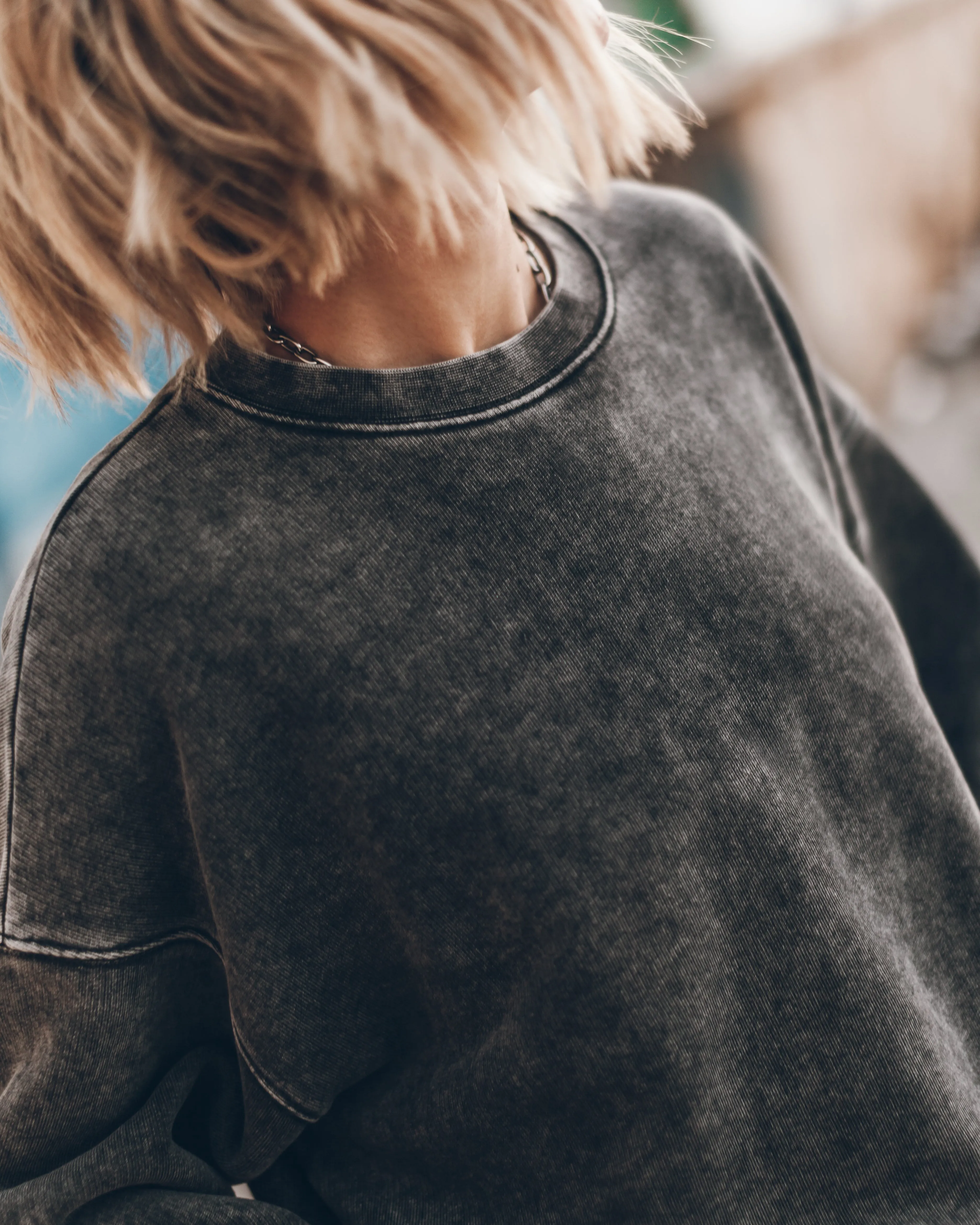 The Marble Grey Cozy Base Sweater