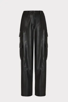 Tobias Vegan Leather Cargo Pants - Vegan Leather Cargo Pants - Cargo Pants