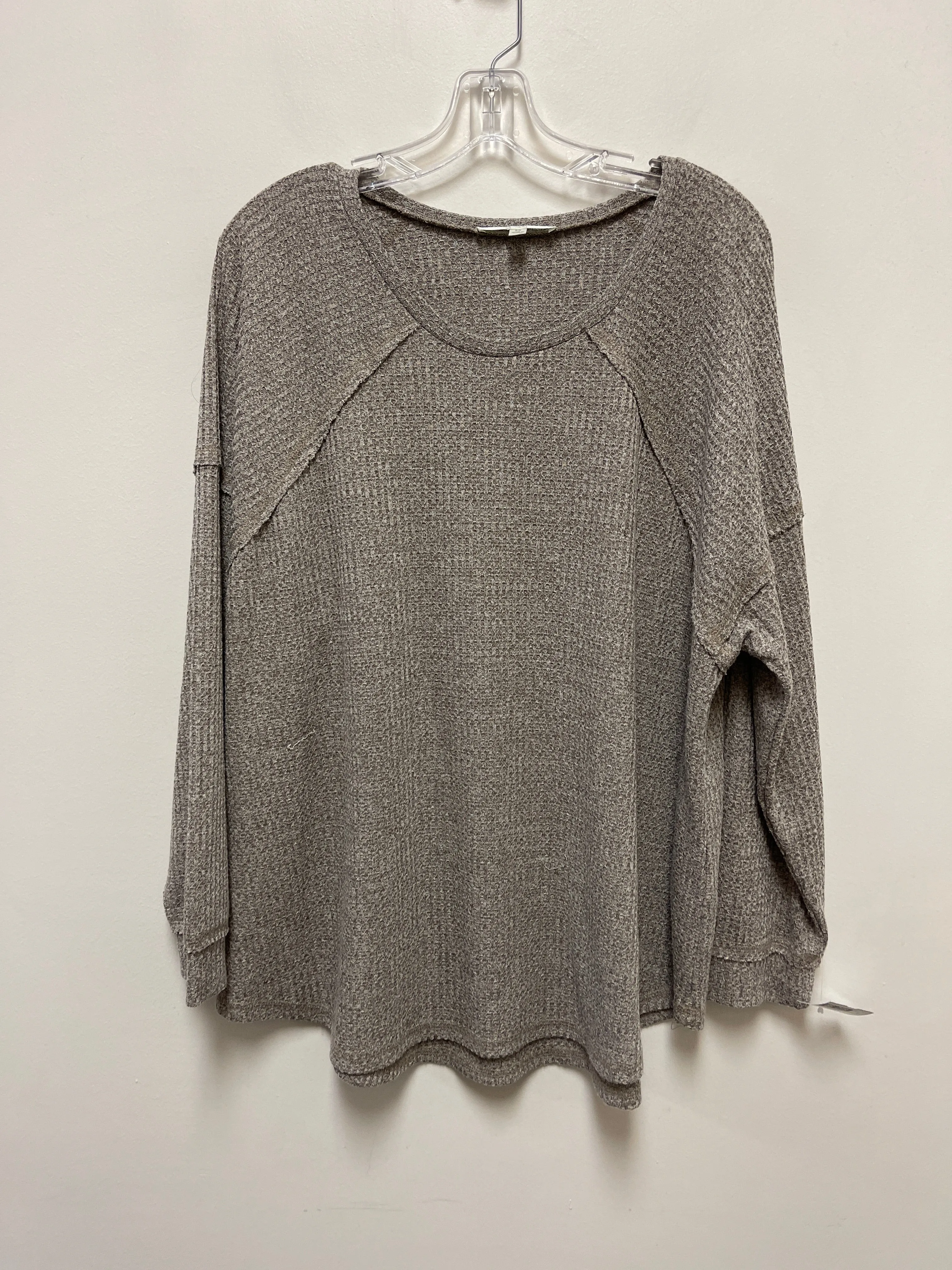 Top Long Sleeve Cyrus Knits Grey Size 2x