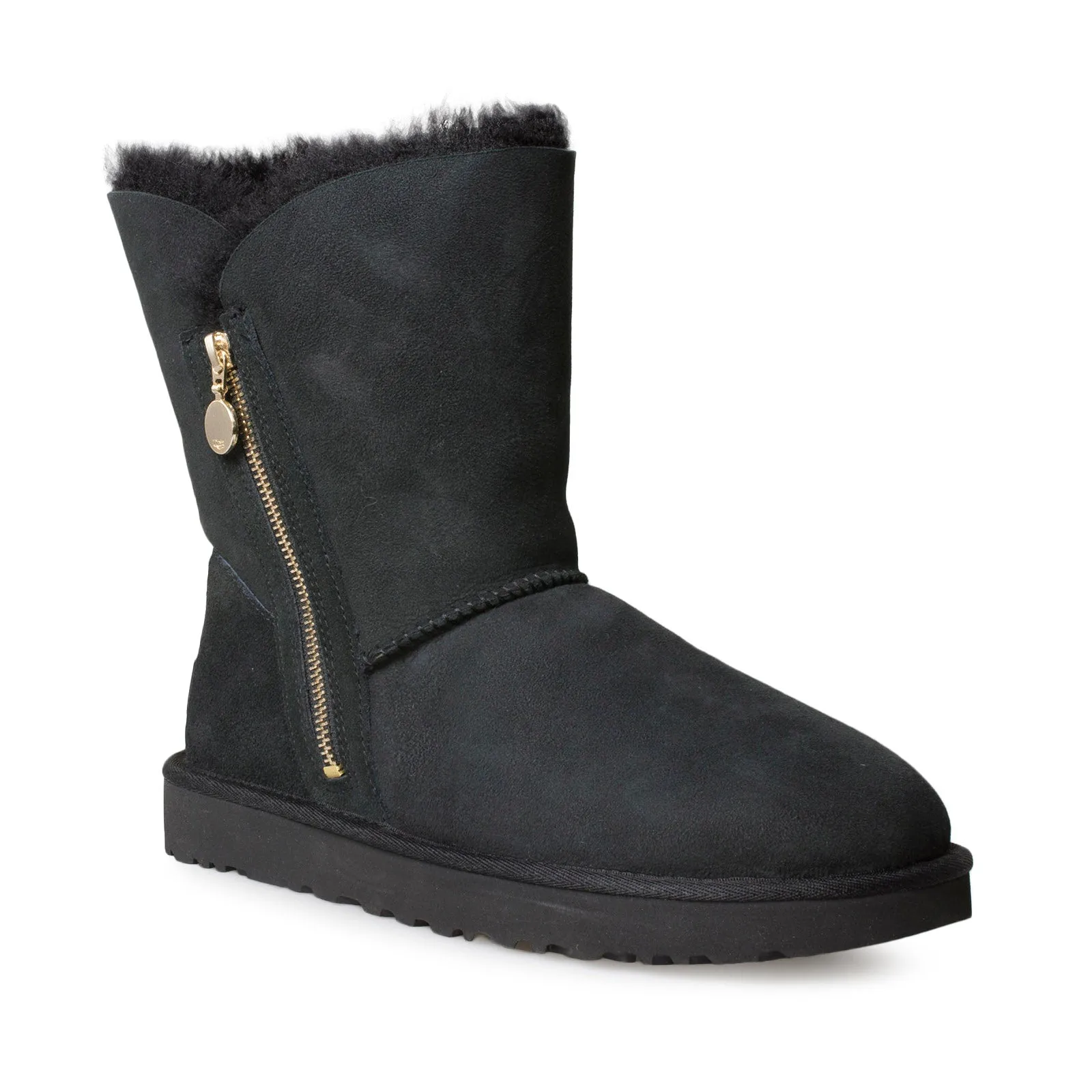 UGG Bailey Zip Short Boots - Black - Women's