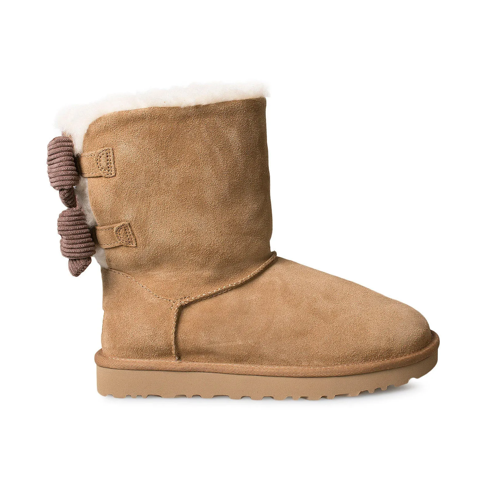 UGG Chestnut Corduroy Boots for Women with Bailey Bow