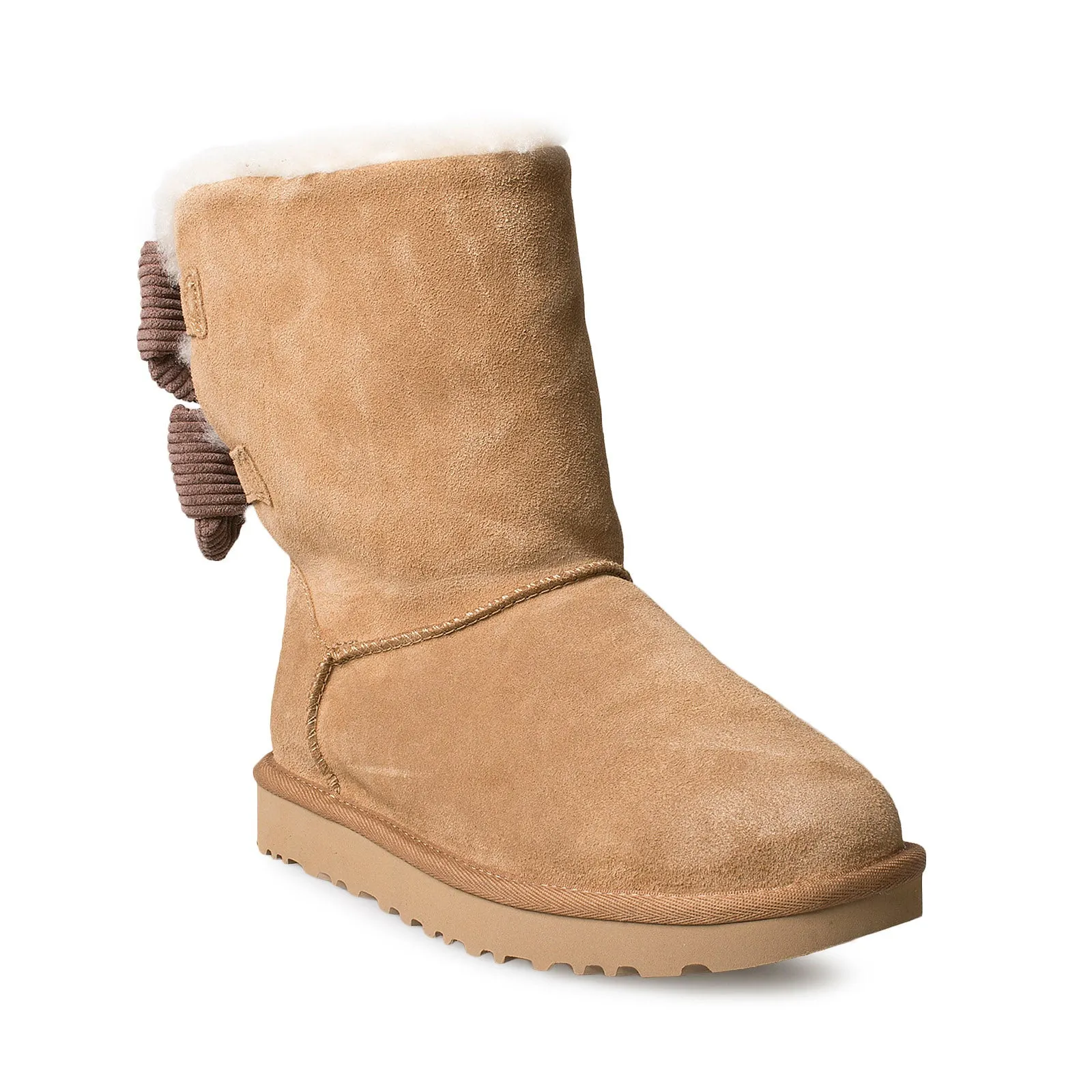 UGG Chestnut Corduroy Boots for Women with Bailey Bow