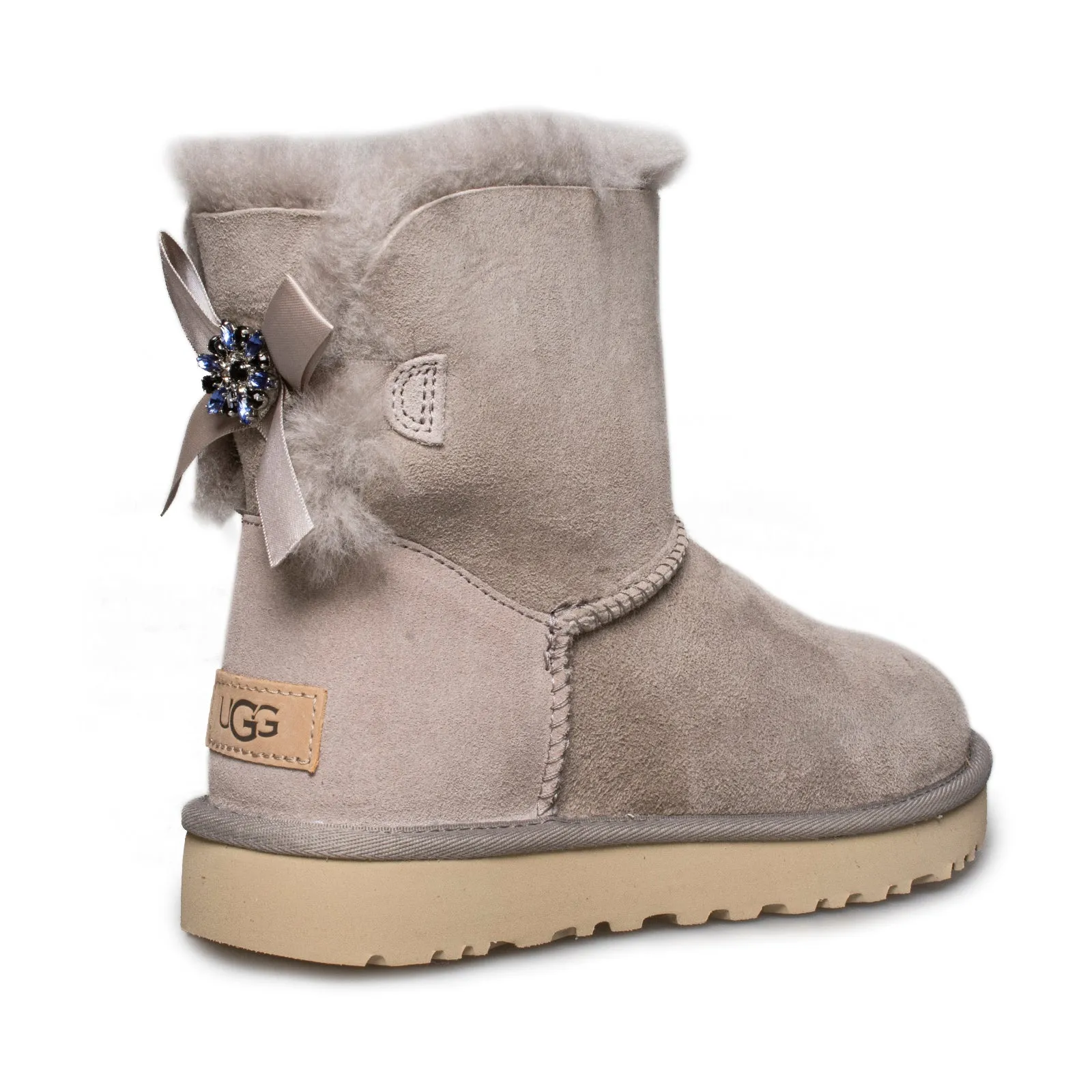 UGG Women's Mini Bailey Brooch Oyster Boots