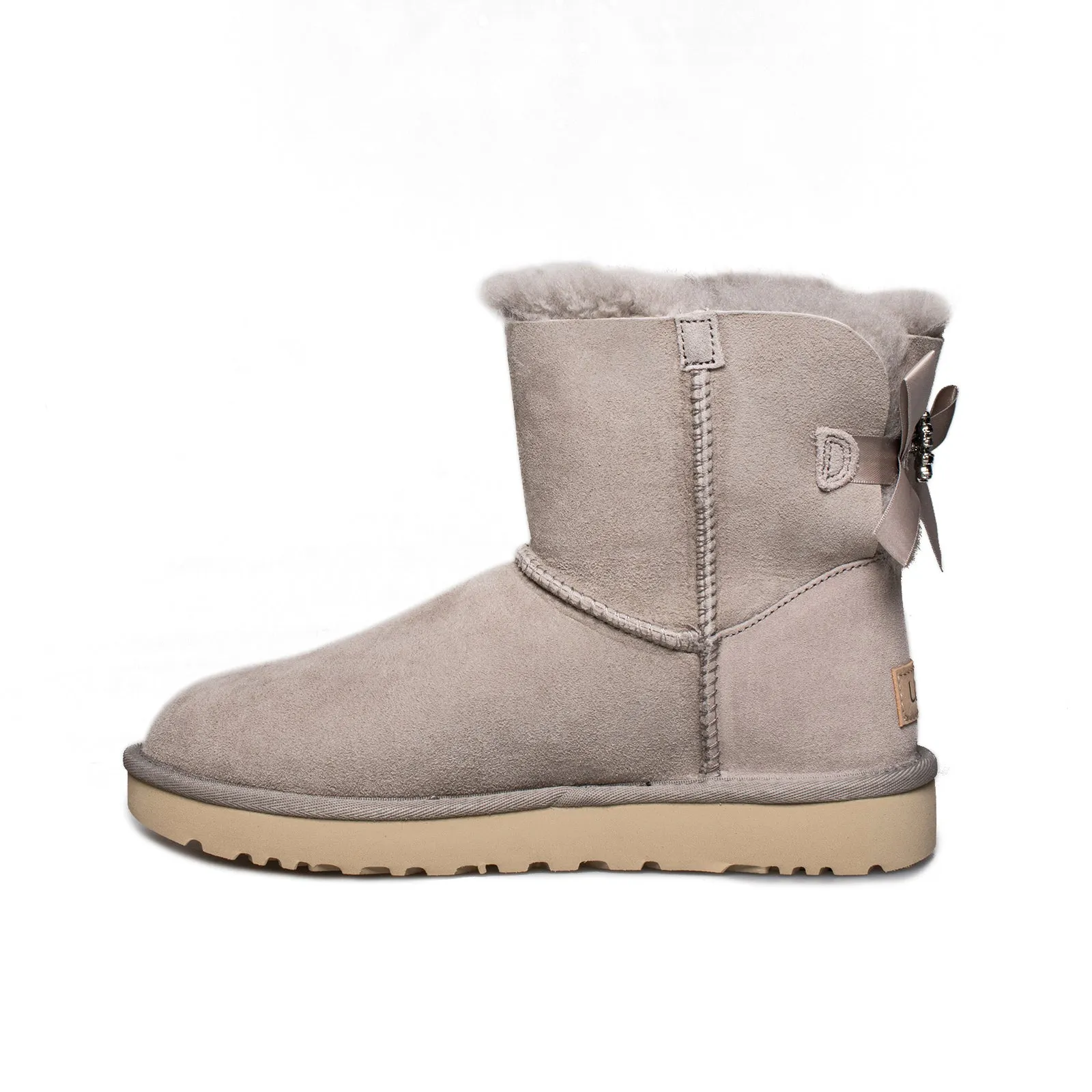 UGG Women's Mini Bailey Brooch Oyster Boots