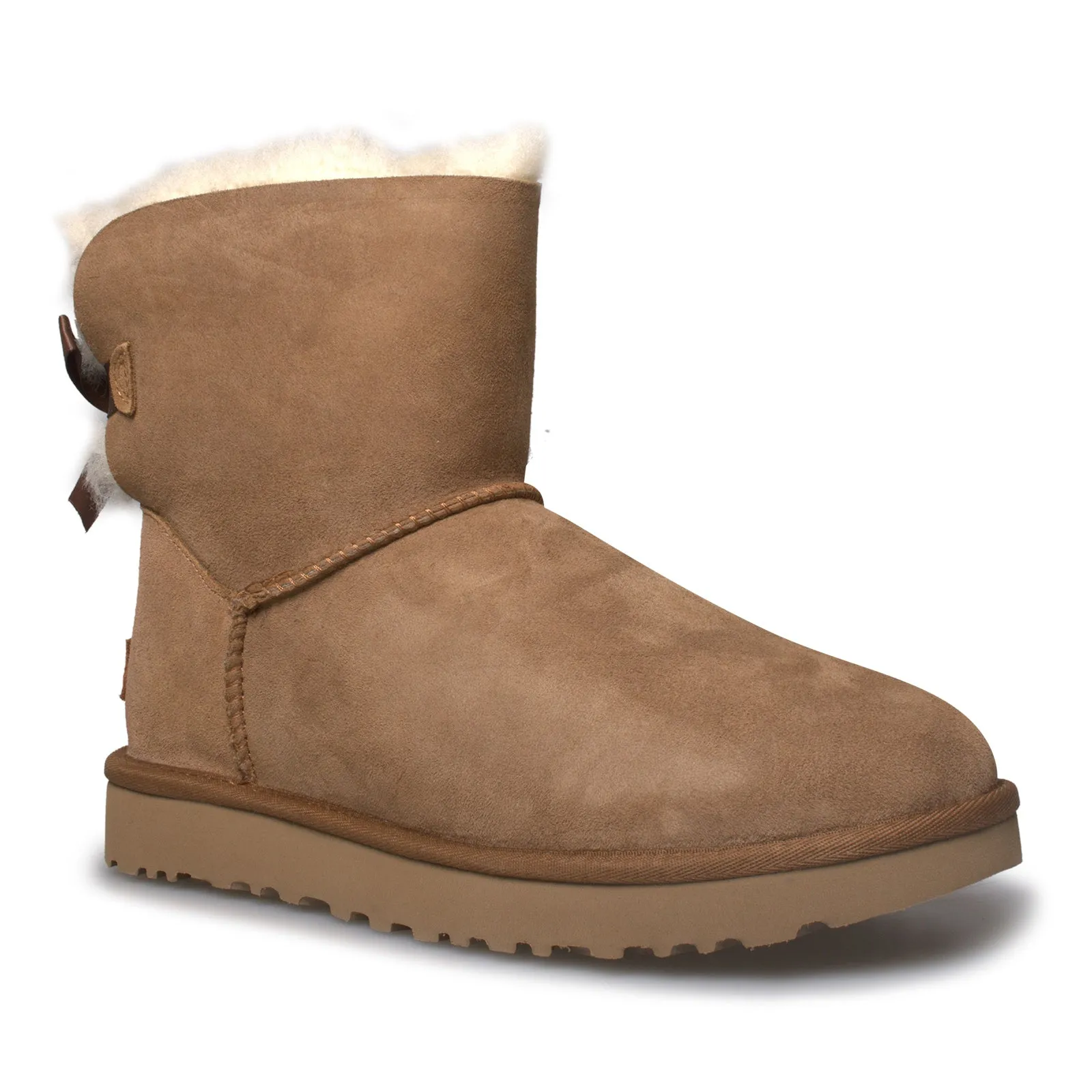 UGG Women's Mini Bailey Chestnut Boots with Brooch