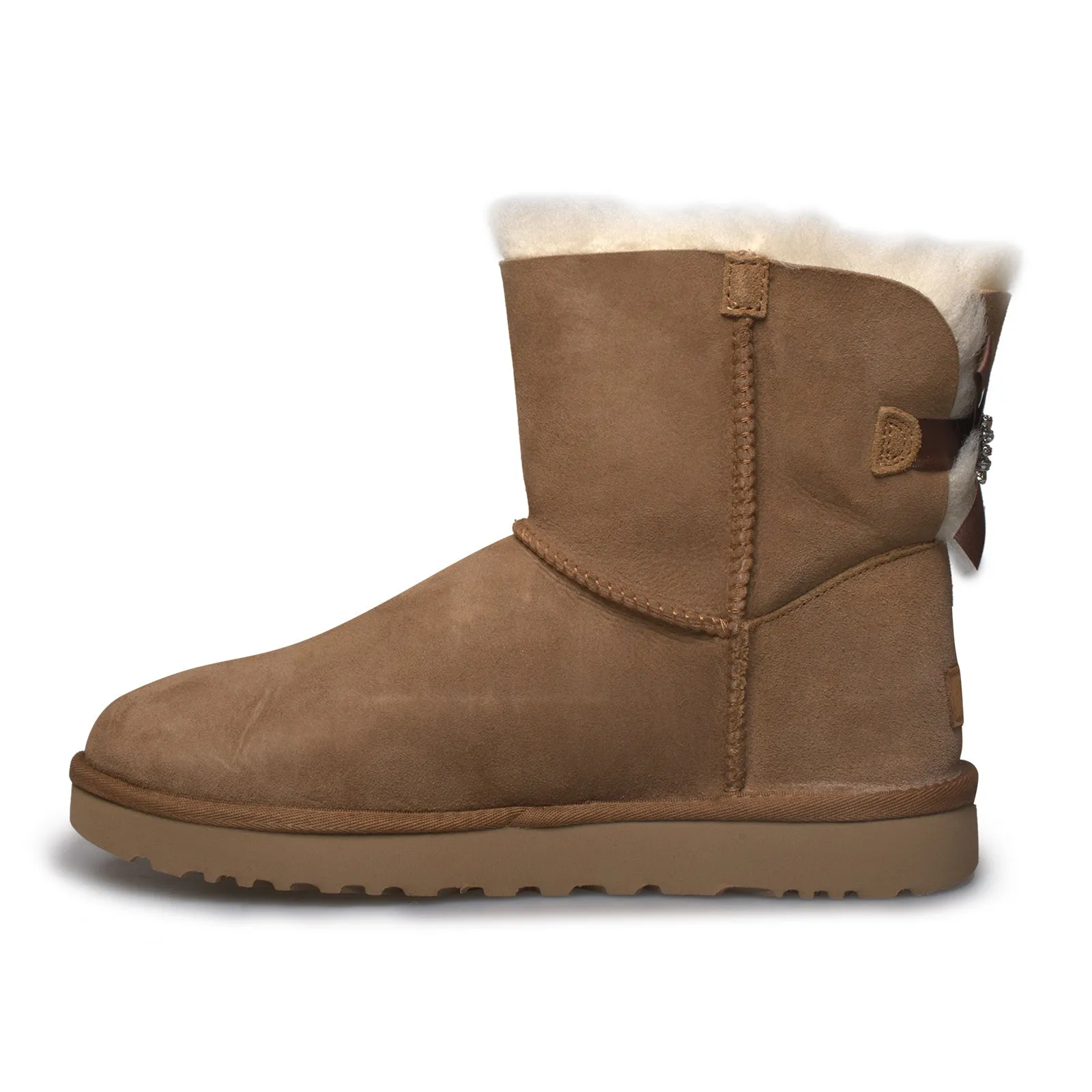 UGG Women's Mini Bailey Chestnut Boots with Brooch