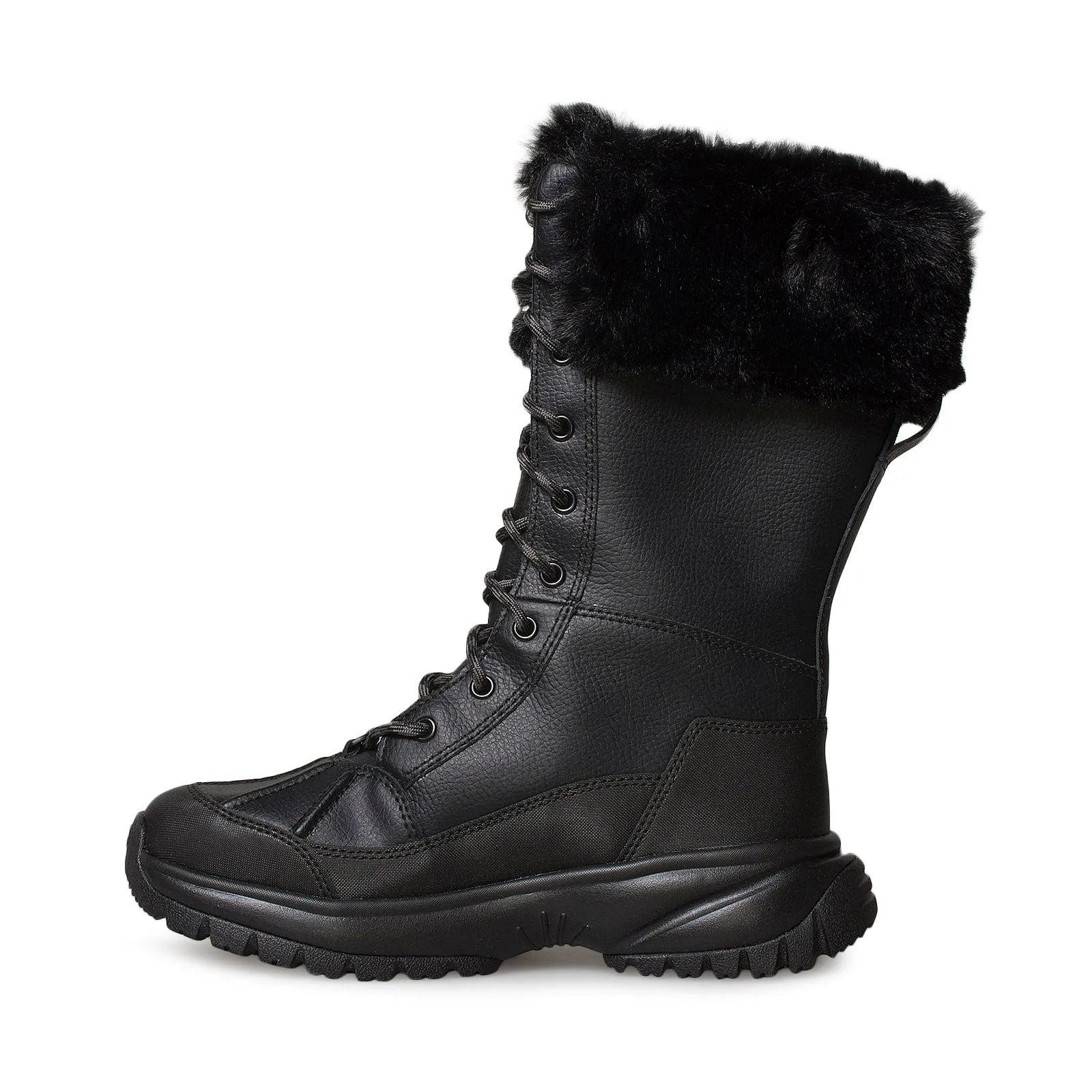 UGG Women's Yose Tall Fluff Black Boots