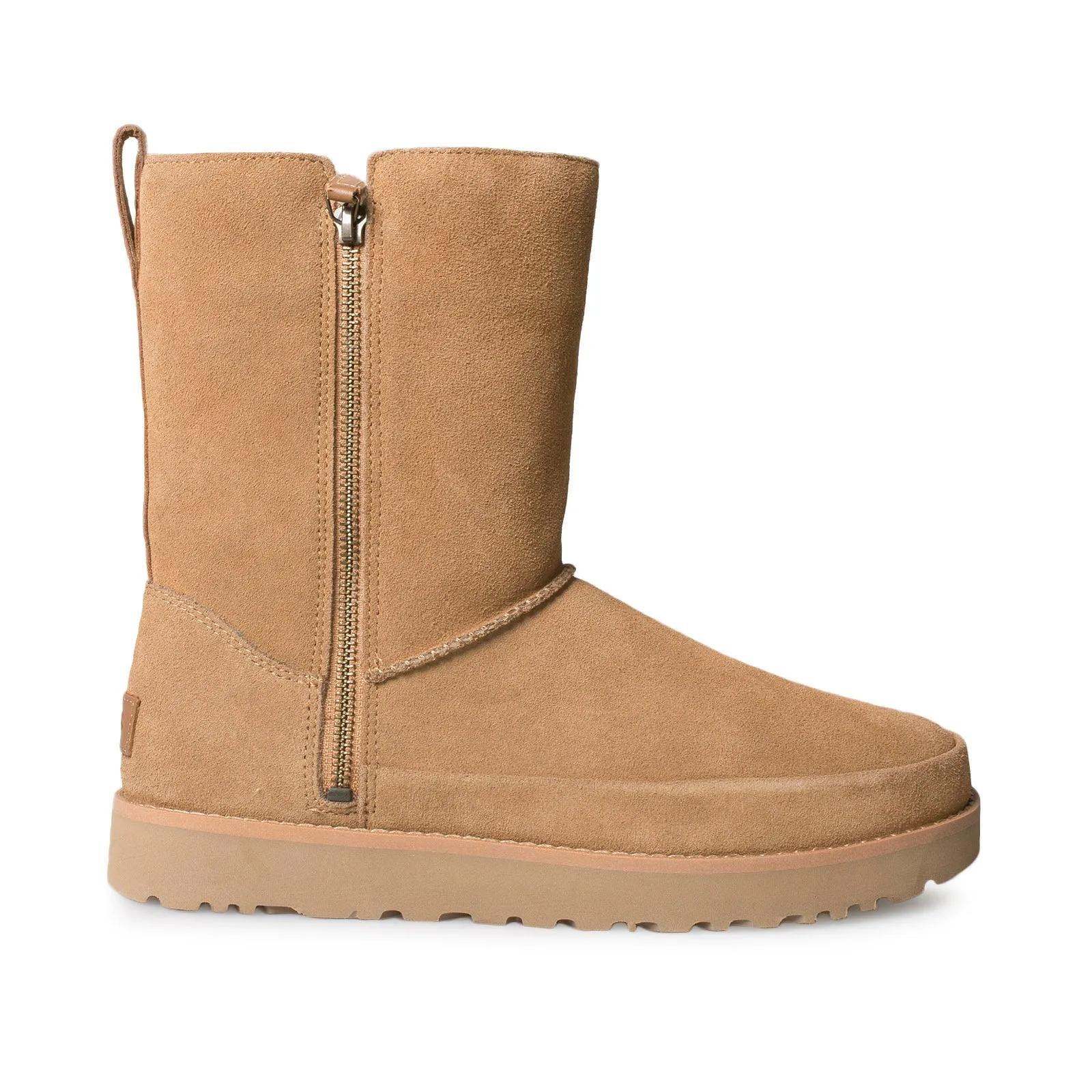 UGG Zip Short Chestnut Boots - Women's