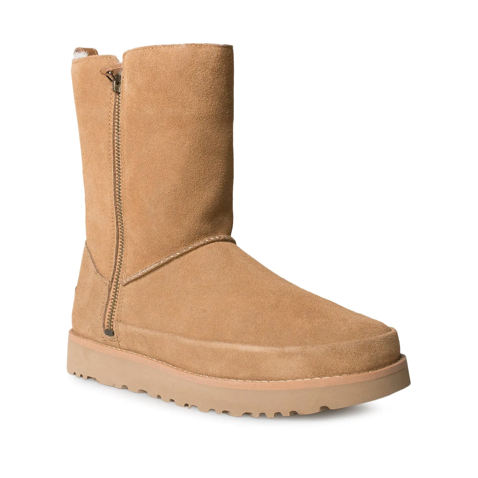 UGG Zip Short Chestnut Boots - Women's