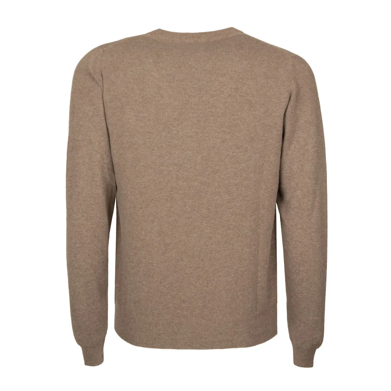 unisex pullover girocollo in tortora melange color