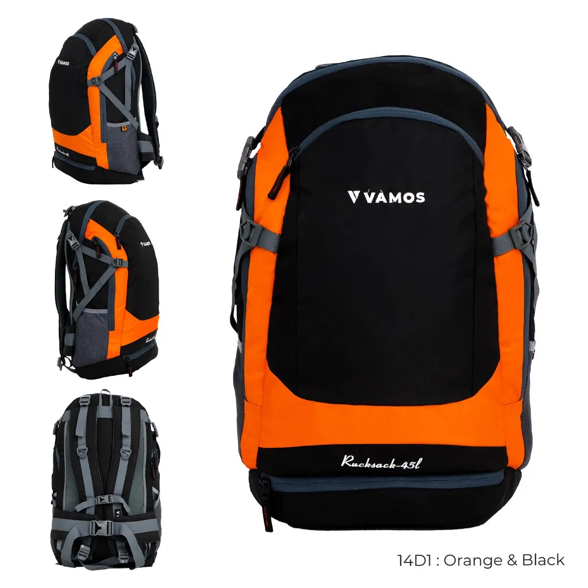 VAMOS Duraventure Travel Backpack 14D1 - 45L Capacity