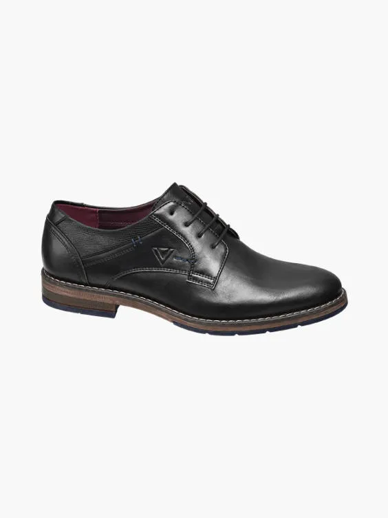 Venice  Mens Black Lace-up Formal Shoes