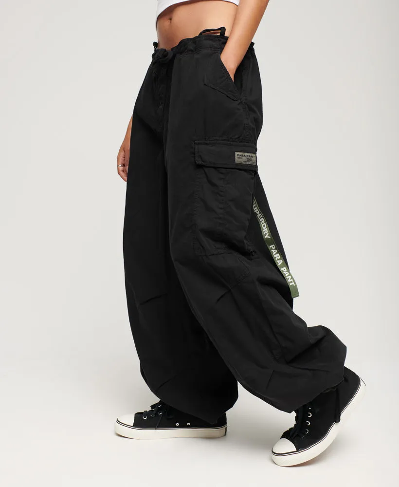 Vintage Baggy Parachute Pants | Black - Buy Now