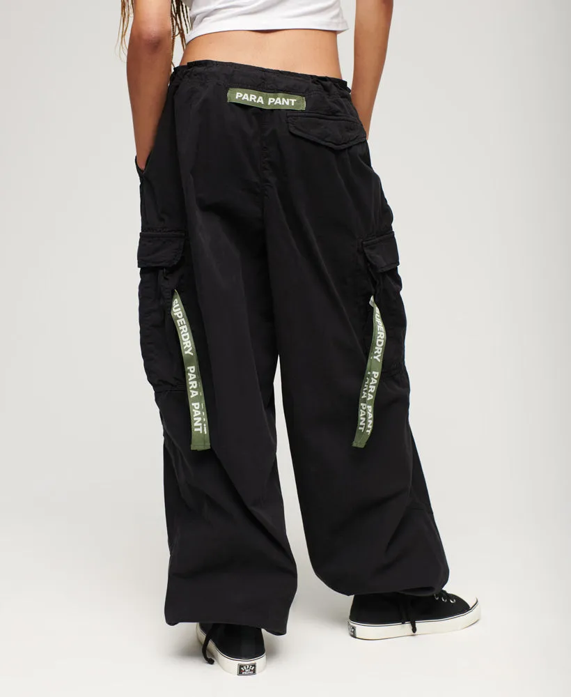 Vintage Baggy Parachute Pants | Black - Buy Now