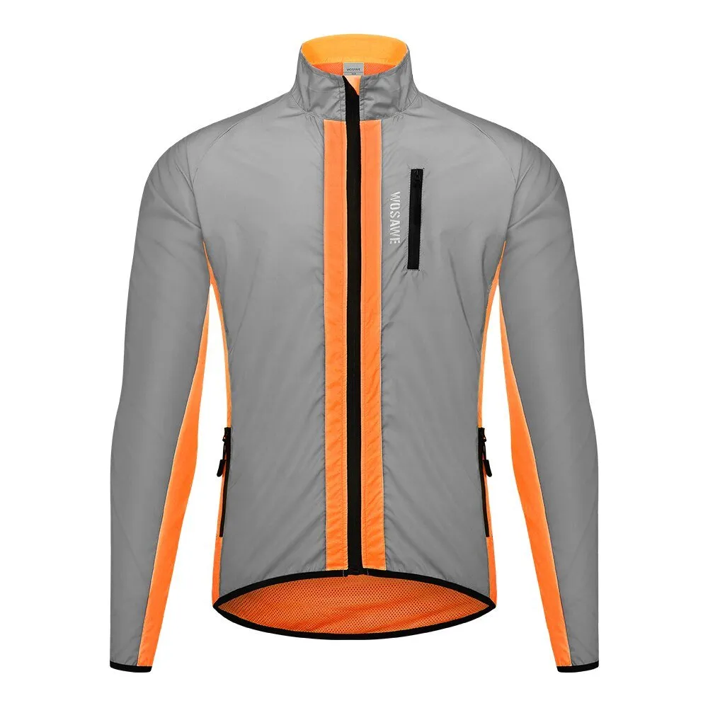 Waterproof high visibility cycling jacket for men - WOSAWE reflective vest