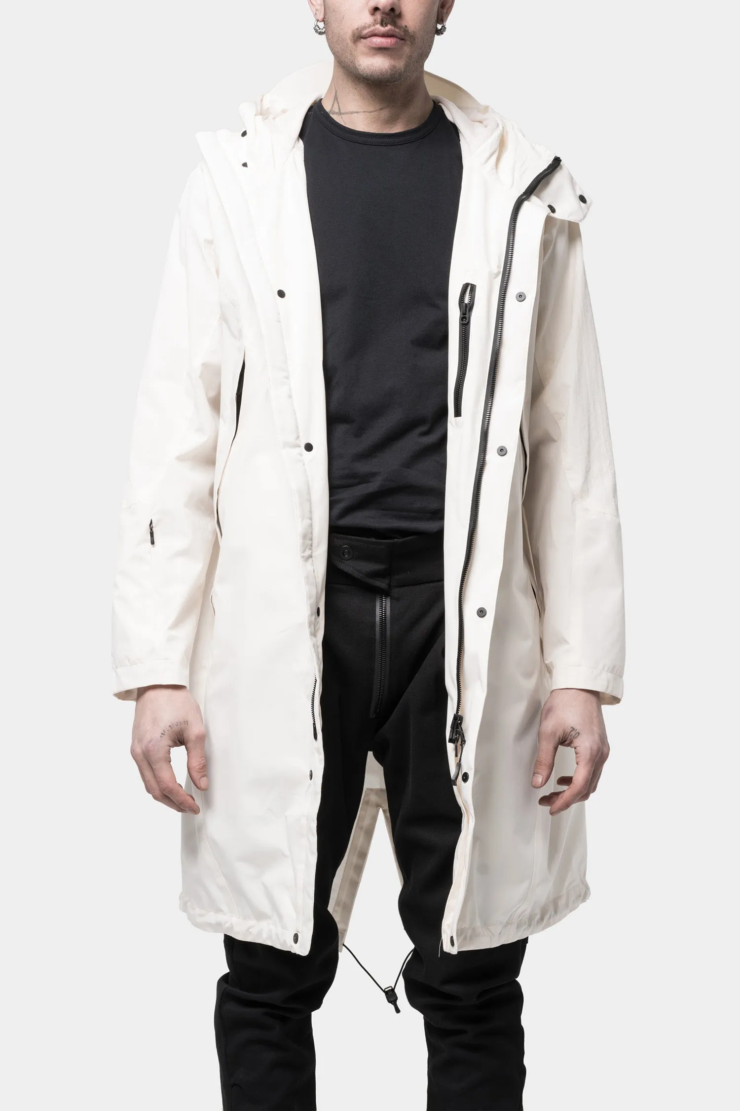 White tech parka