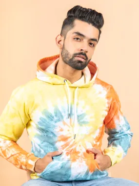 Yellow and Orange Tie and Dye Hoodie