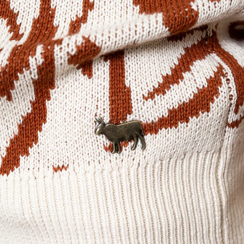 Zebra Ivory Pullover Knit